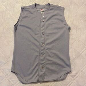 Rawlings Blank Gray‎ Mesh Vest Jersey size Adult Large